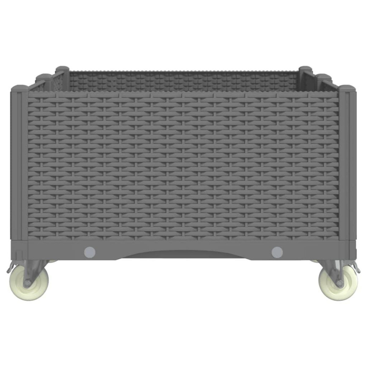 VIDAXL Jardiniere a roulettes gris clair 100x80x54 cm PP