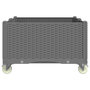 Voir la diapositive 4 : VIDAXL Jardiniere a roulettes gris clair 100x80x54 cm PP