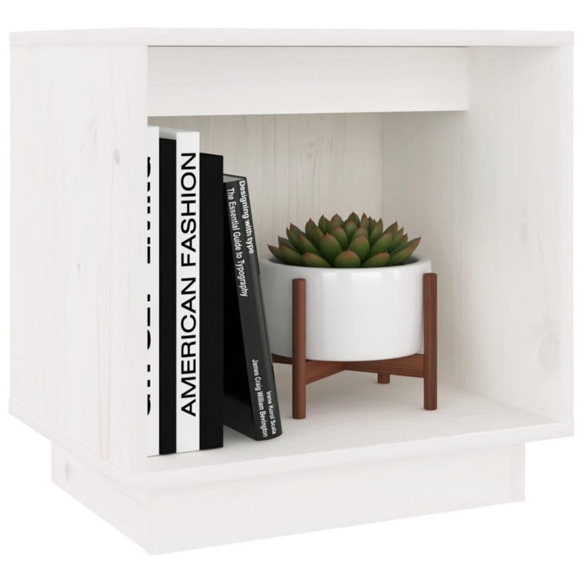 VIDAXL Tables de chevet 2 pcs Blanc 40x30x40 cm Bois de pin solide