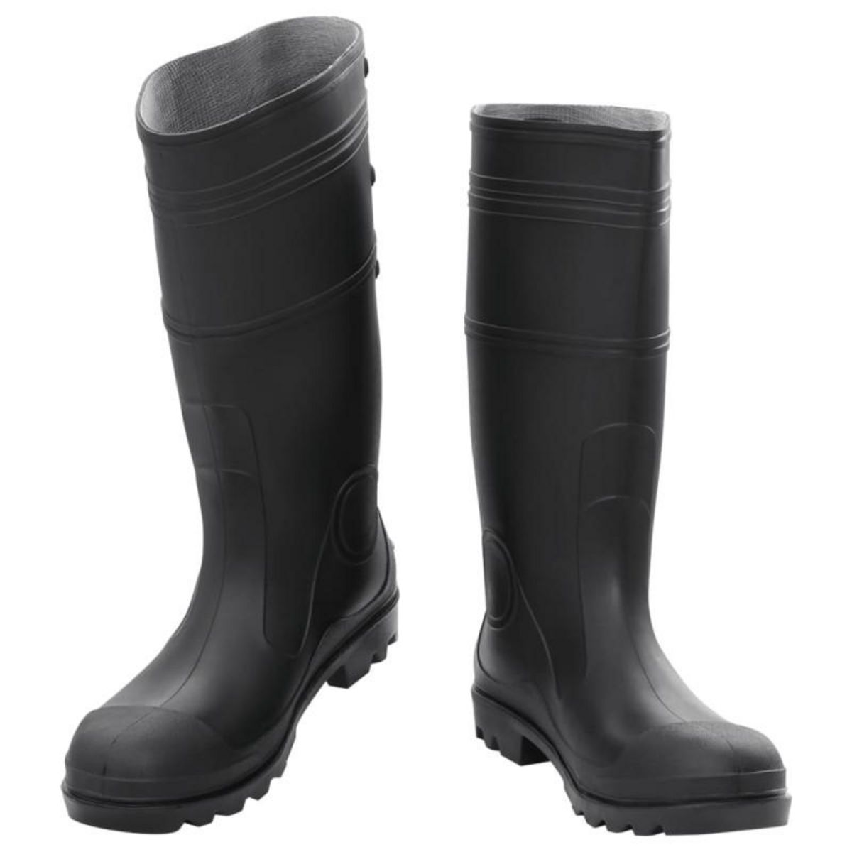 VIDAXL Bottes de pluie noir taille 44 PVC