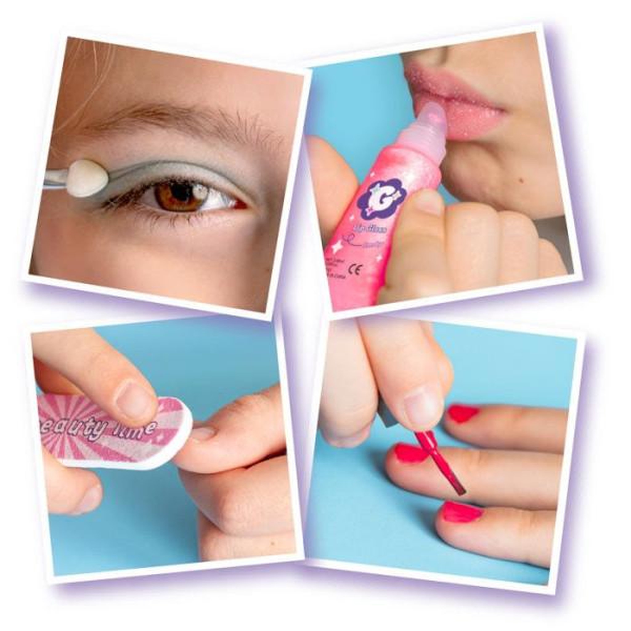 Voir la diapositive 2 : Majorette Trousse de Maquillage - Glam me Up - Smoby - Trousse, gloss, vernis, palette avec 4 poudres, applicateurs - Dès 6 ans
