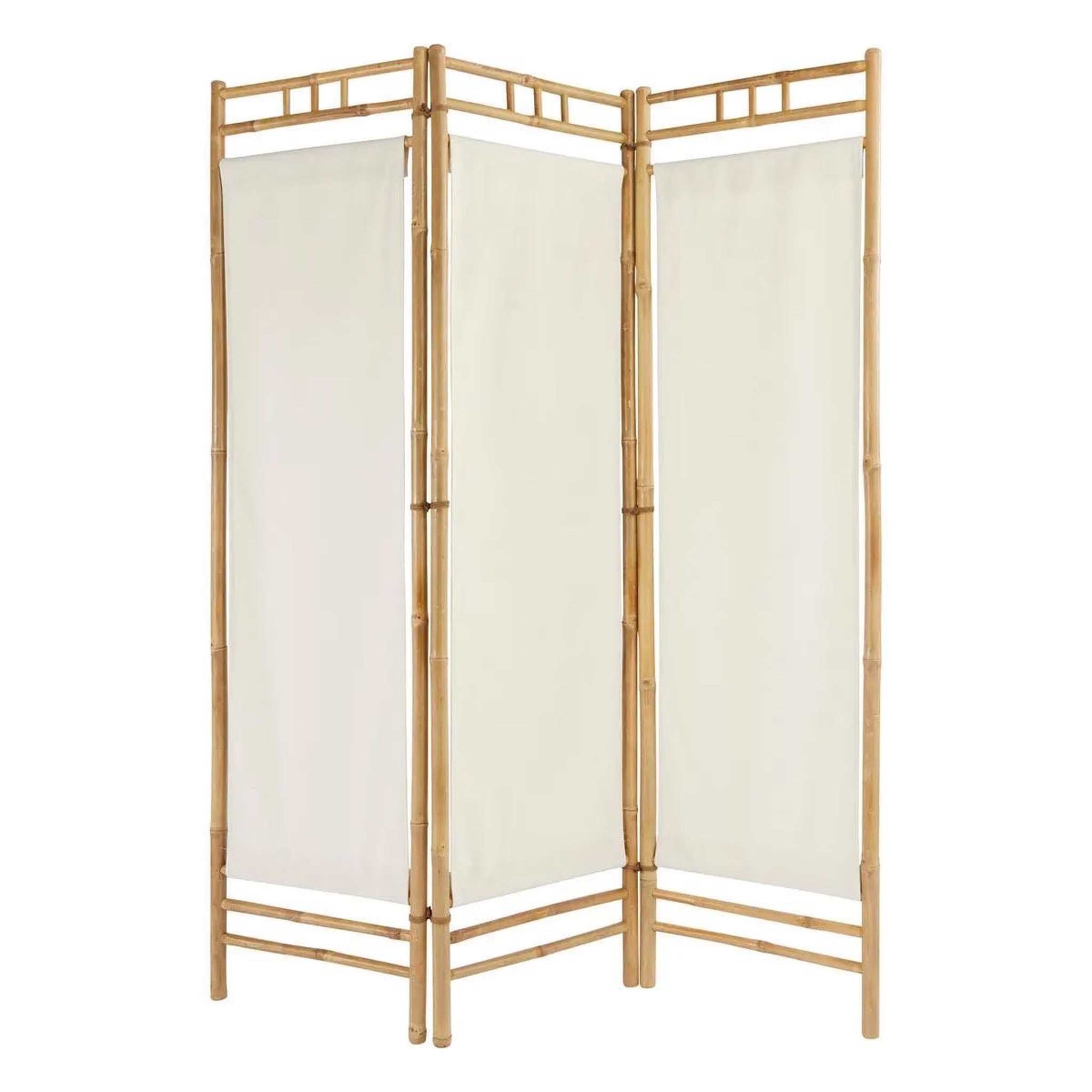ATMOSPHERA Paravent en bambou  kael  135x170cm blanc