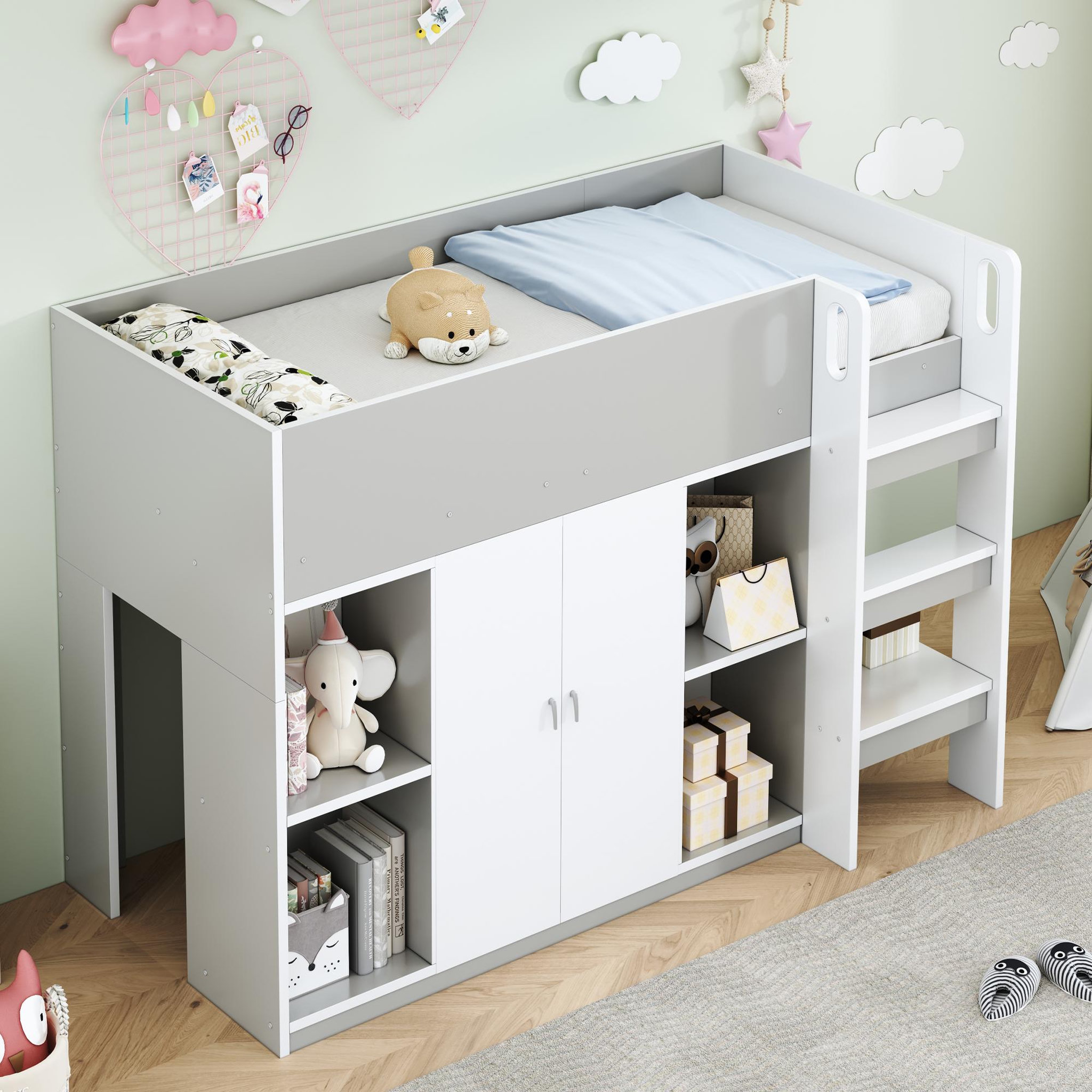 Voir la diapositive 2 : MERAX Lit mezzanine enfant