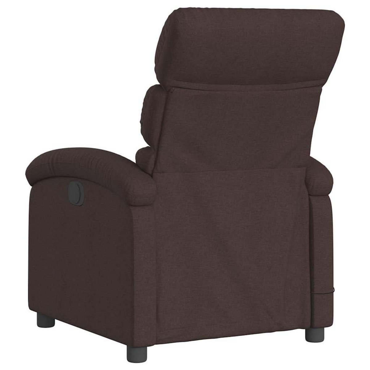 VIDAXL Fauteuil de massage inclinable electrique Marron fonce Tissu