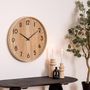 Voir la diapositive 4 : ATMOSPHERA Horloge Murale Design  Ivana  55cm Naturel