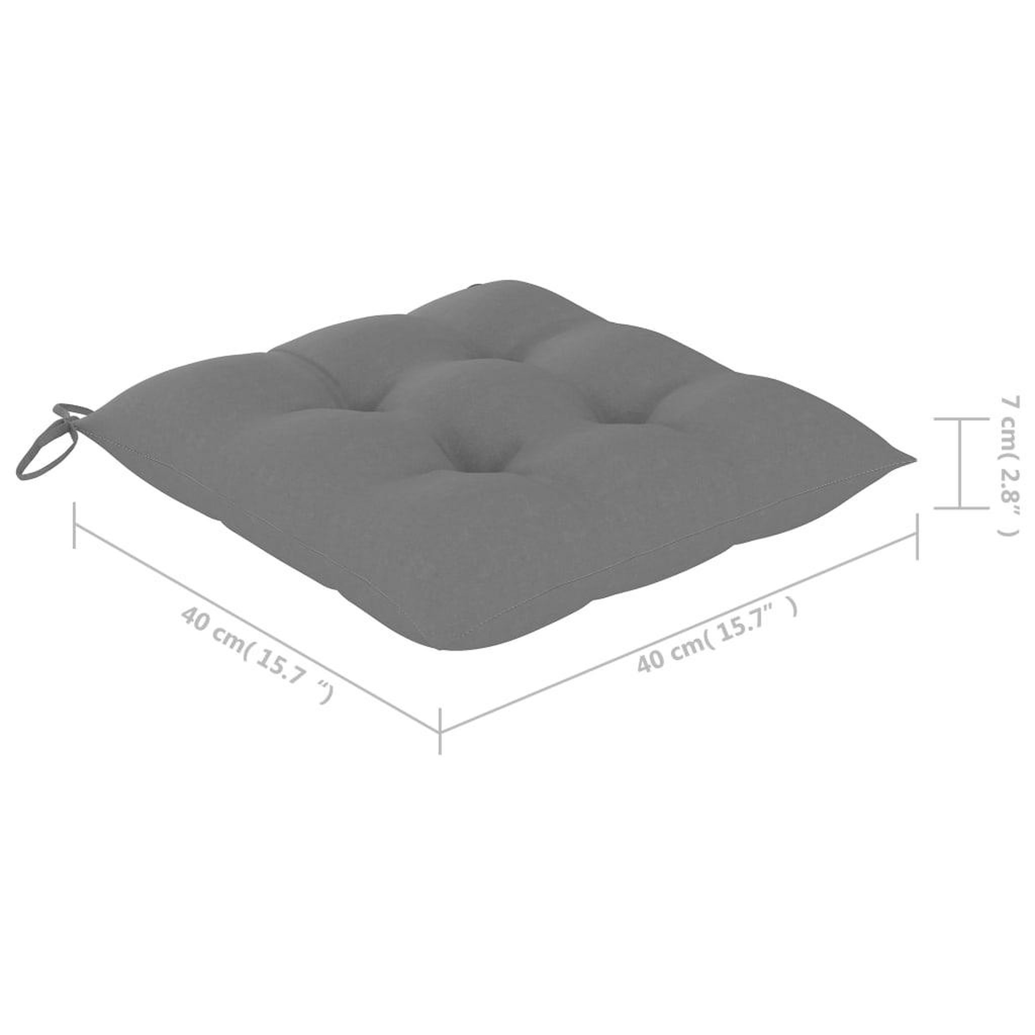 Voir la diapositive 6 : VIDAXL Chaises de jardin avec coussins gris lot de 8 Bois teck massif