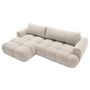 Voir la diapositive 5 : BEST MOBILIER Yulin - canapé d'angle gauche 4 places convertible avec coffre en tissu bouclette