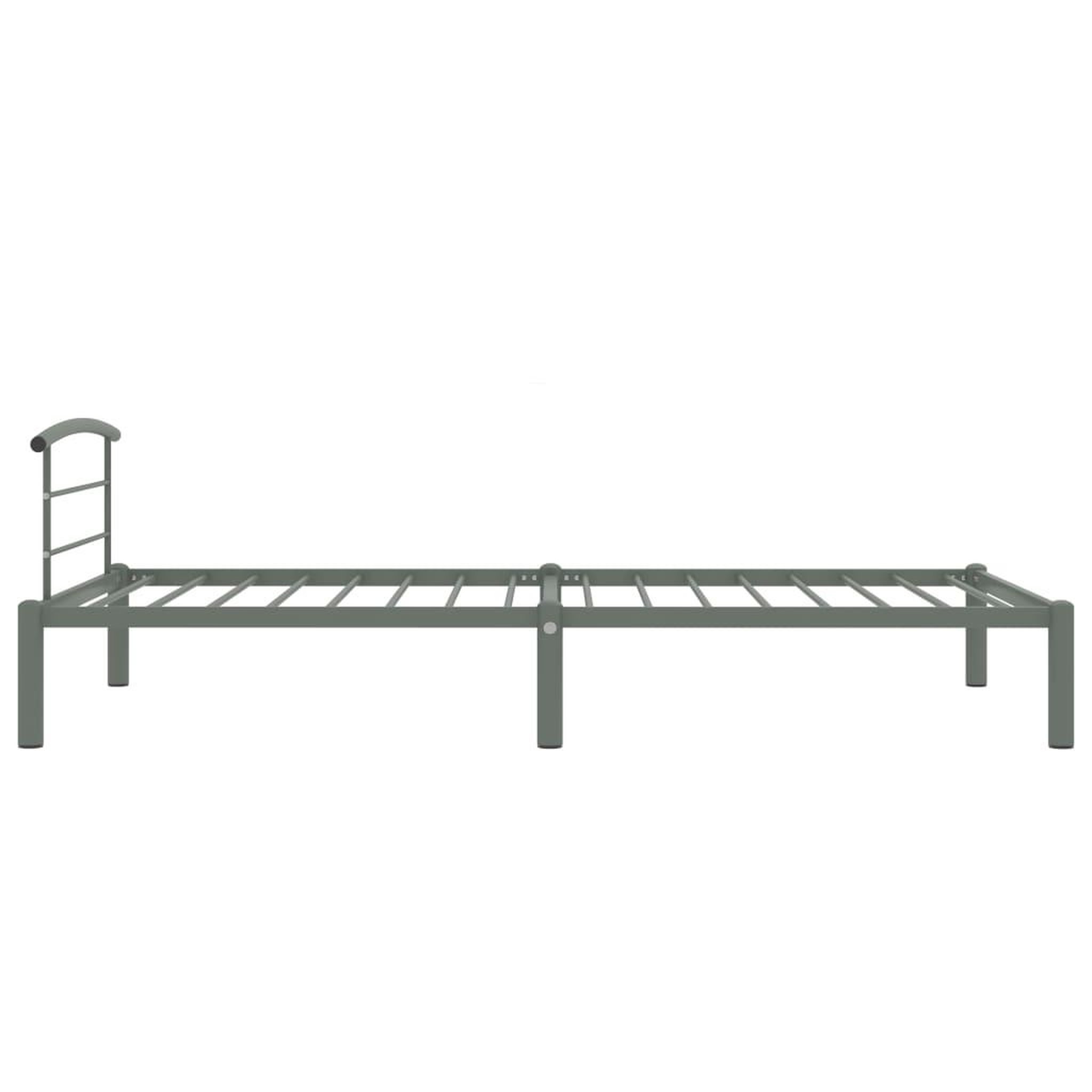 Voir la diapositive 4 : VIDAXL Cadre de lit Gris Metal 100 x 200 cm