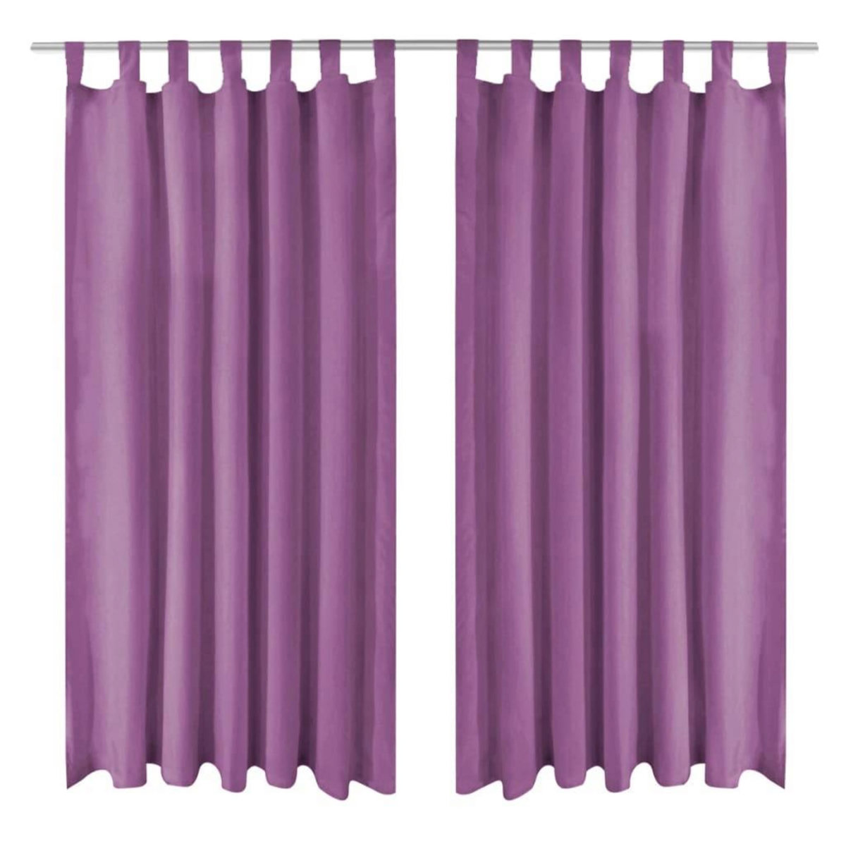 VIDAXL Rideau occultant avec boucles 2 pcs 140 x 245 cm Lilas