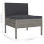 Voir la diapositive 6 : VIDAXL Salon de jardin 2 pcs avec coussins Resine tressee Gris