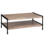 Voir la diapositive 1 : ATMOSPHERA Table basse design bois et métal industriel Siam - L. 120 x H. 40 cm - Noir