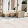 Voir la diapositive 1 : VIDAXL Salon de jardin 11 pcs avec coussins beige resine tressee