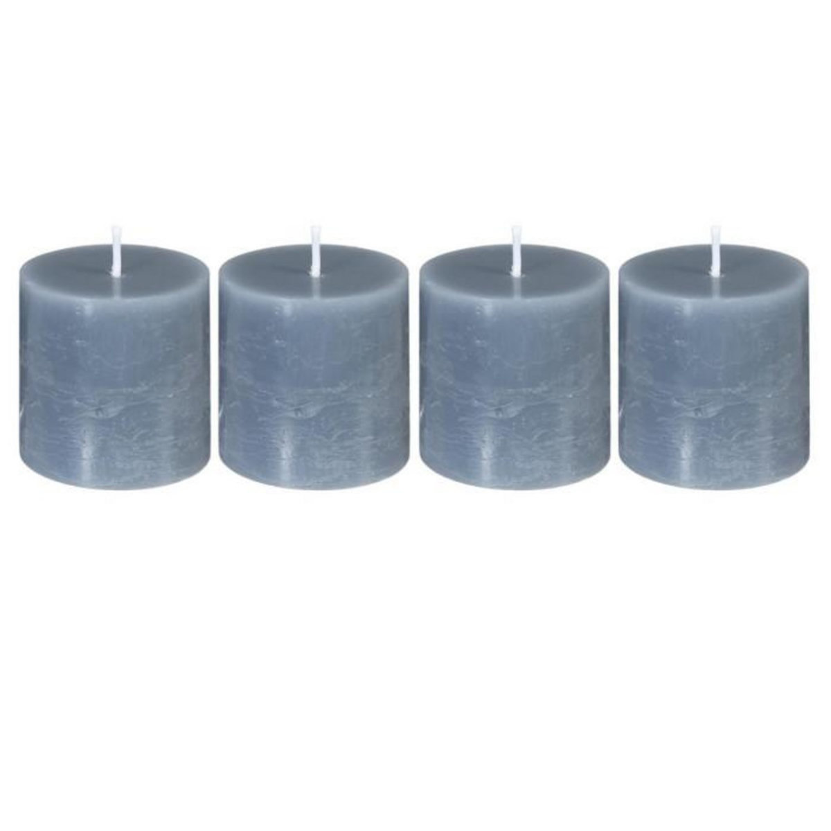 COMPTOIR DE LA BOUGIE Lot de 4 Bougies Votives  Rustic  4,5cm Gris