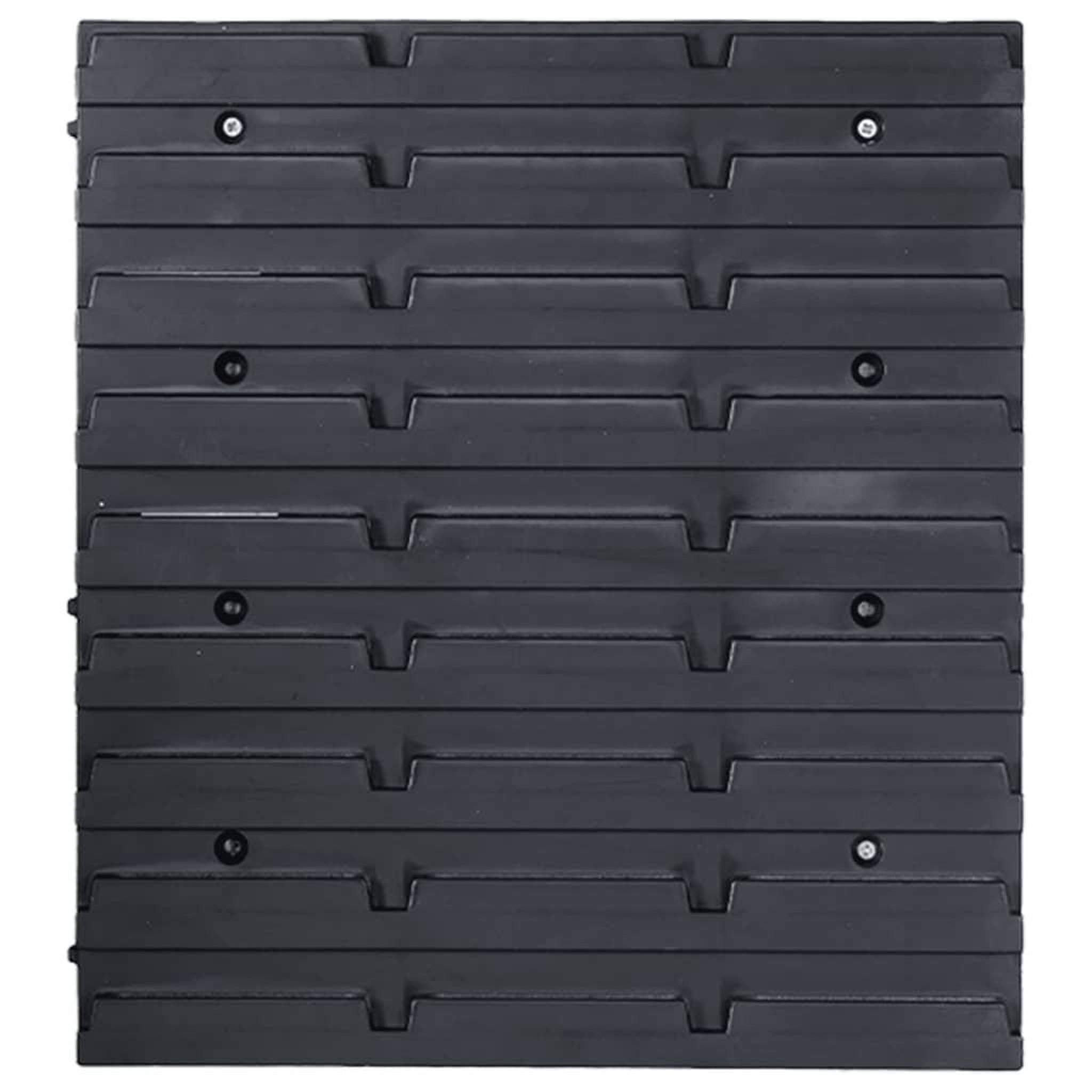 Voir la diapositive 4 : VIDAXL Kit de bacs de stockage et panneaux muraux 96 pcs Bleu et noir