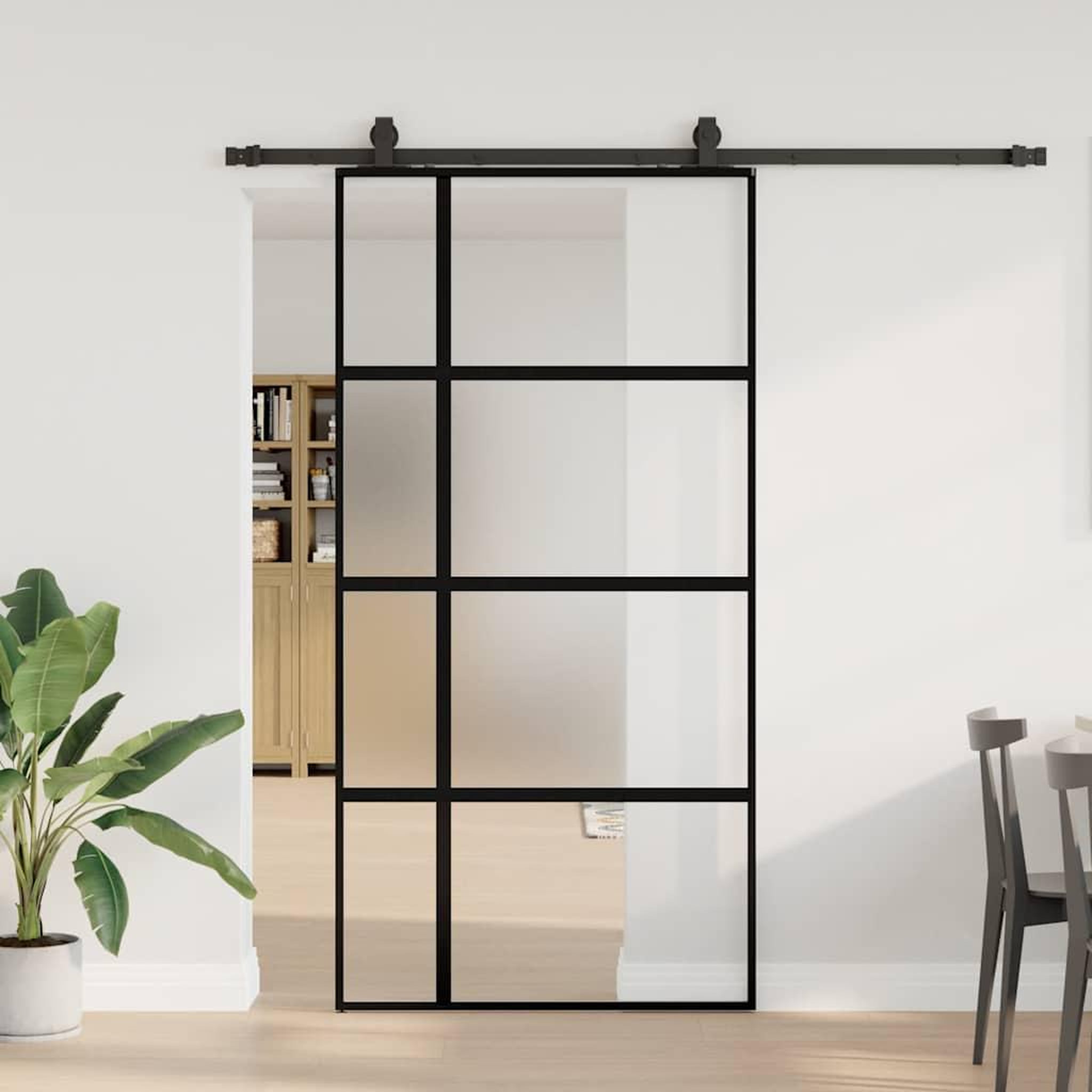 VIDAXL Porte coulissante avec kit de quincaillerie noir 102,5x205 cm