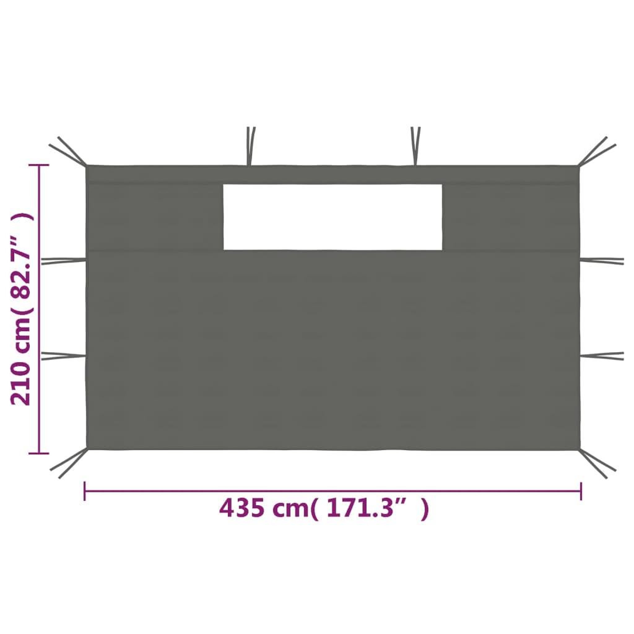 Voir la diapositive 6 : VIDAXL Parois laterales de belvedere avec fenetres 2 pcs Anthracite