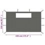 Voir la diapositive 6 : VIDAXL Parois laterales de belvedere avec fenetres 2 pcs Anthracite
