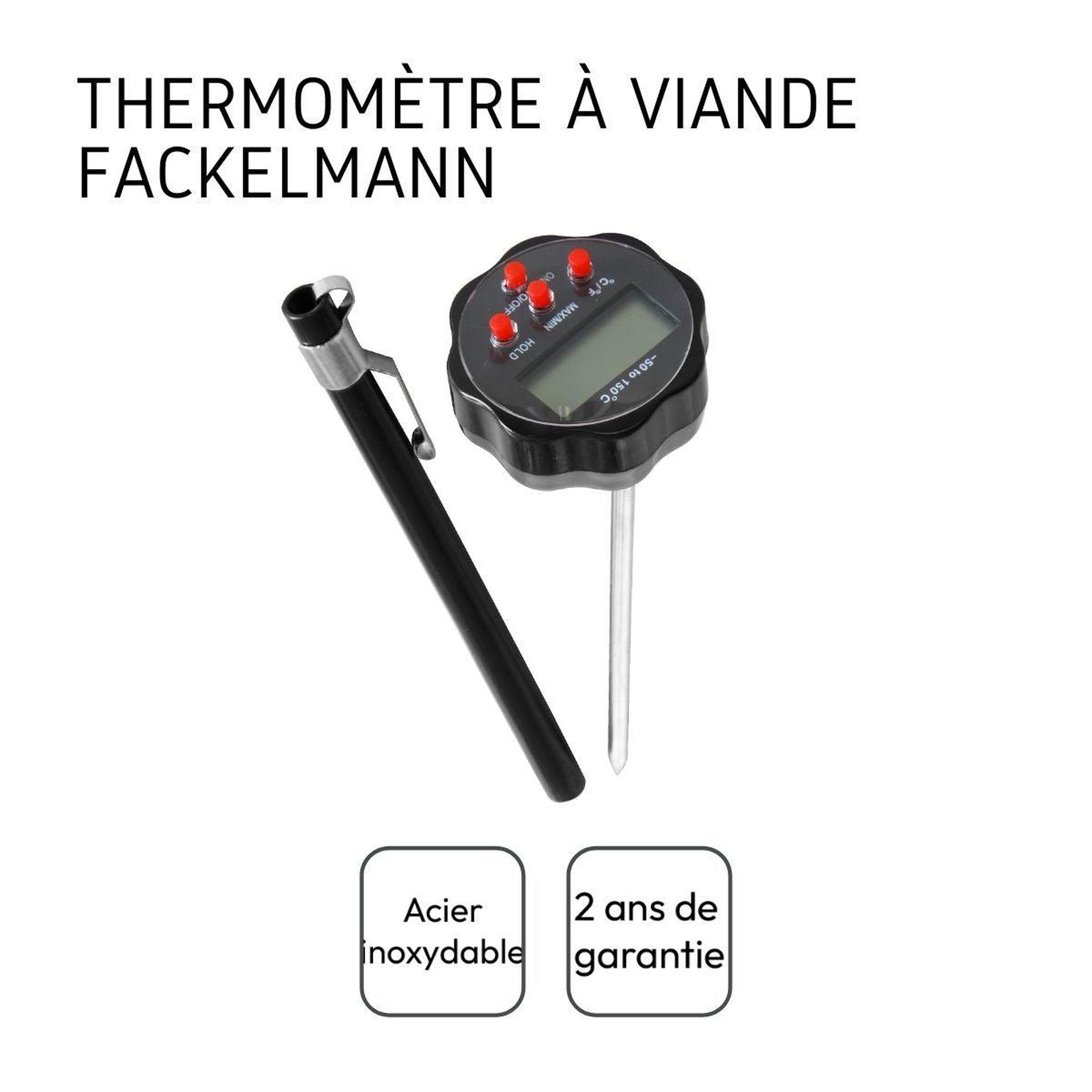 Voir la diapositive 4 : Fackelmann Thermomètre de cuisson digital fackelmann