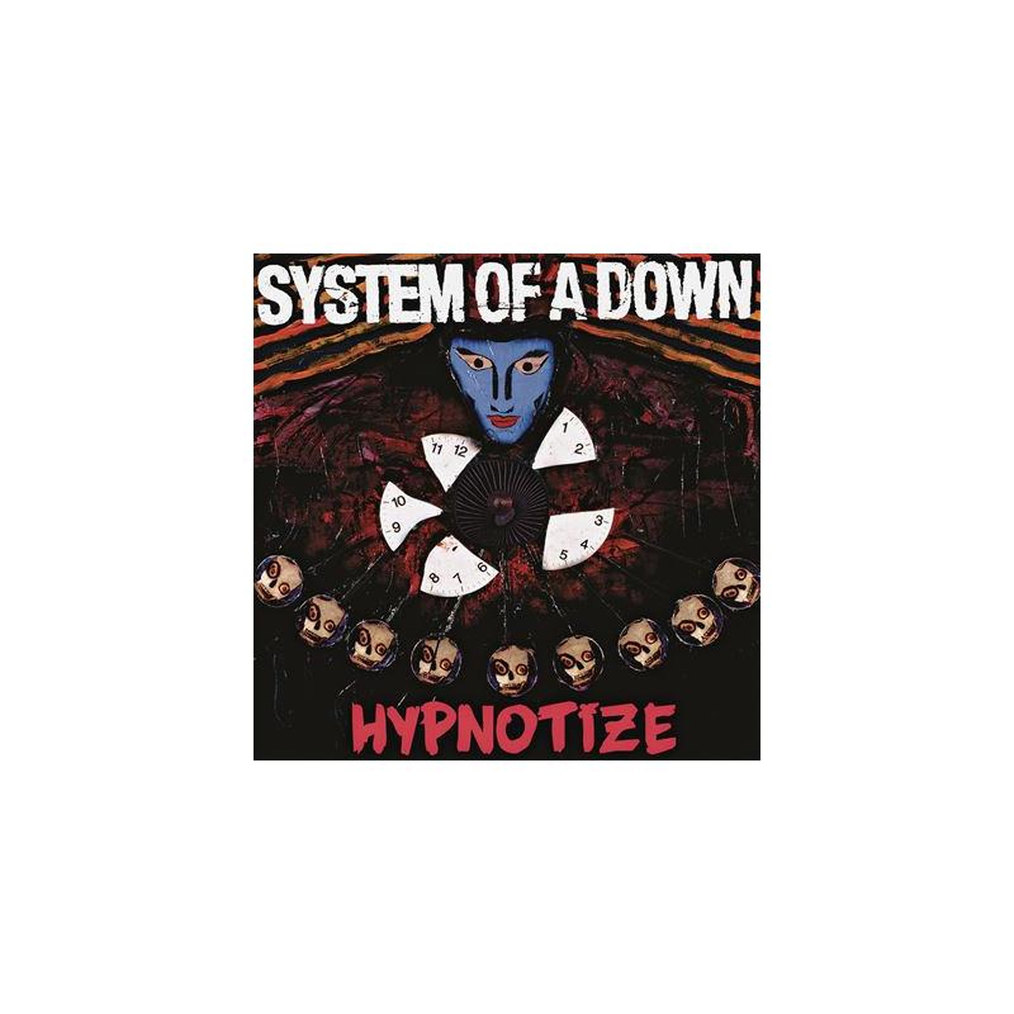 Cd hypnotize de system of a down — album rock, visuel sombre à accents rouge/orange, 1 cd