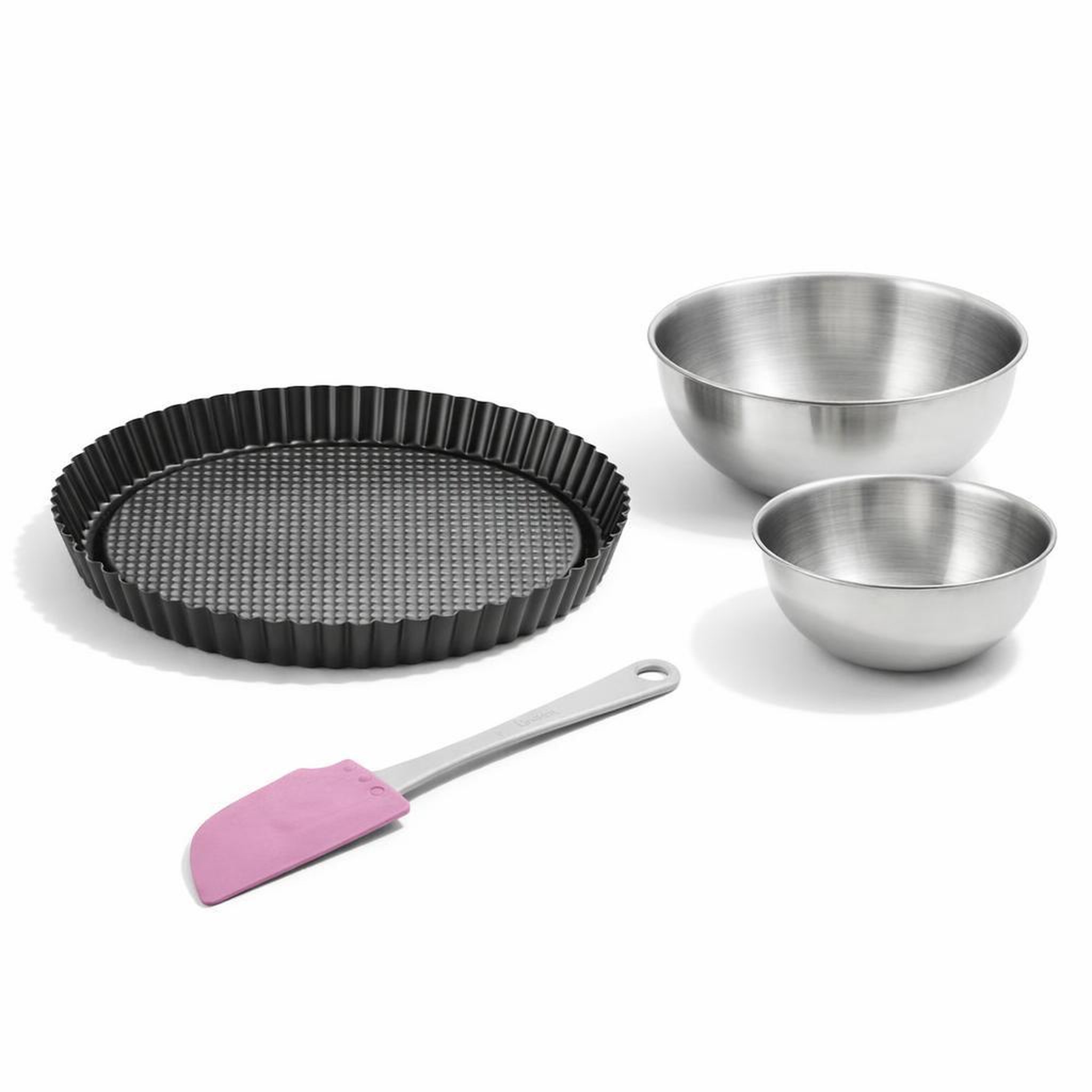 ZENKER Set de 4 ustensiles de pâtisserie moule à gâteaux 2 bols et spatule pâtisserie black metallic black mettallic zenker  black mettallic