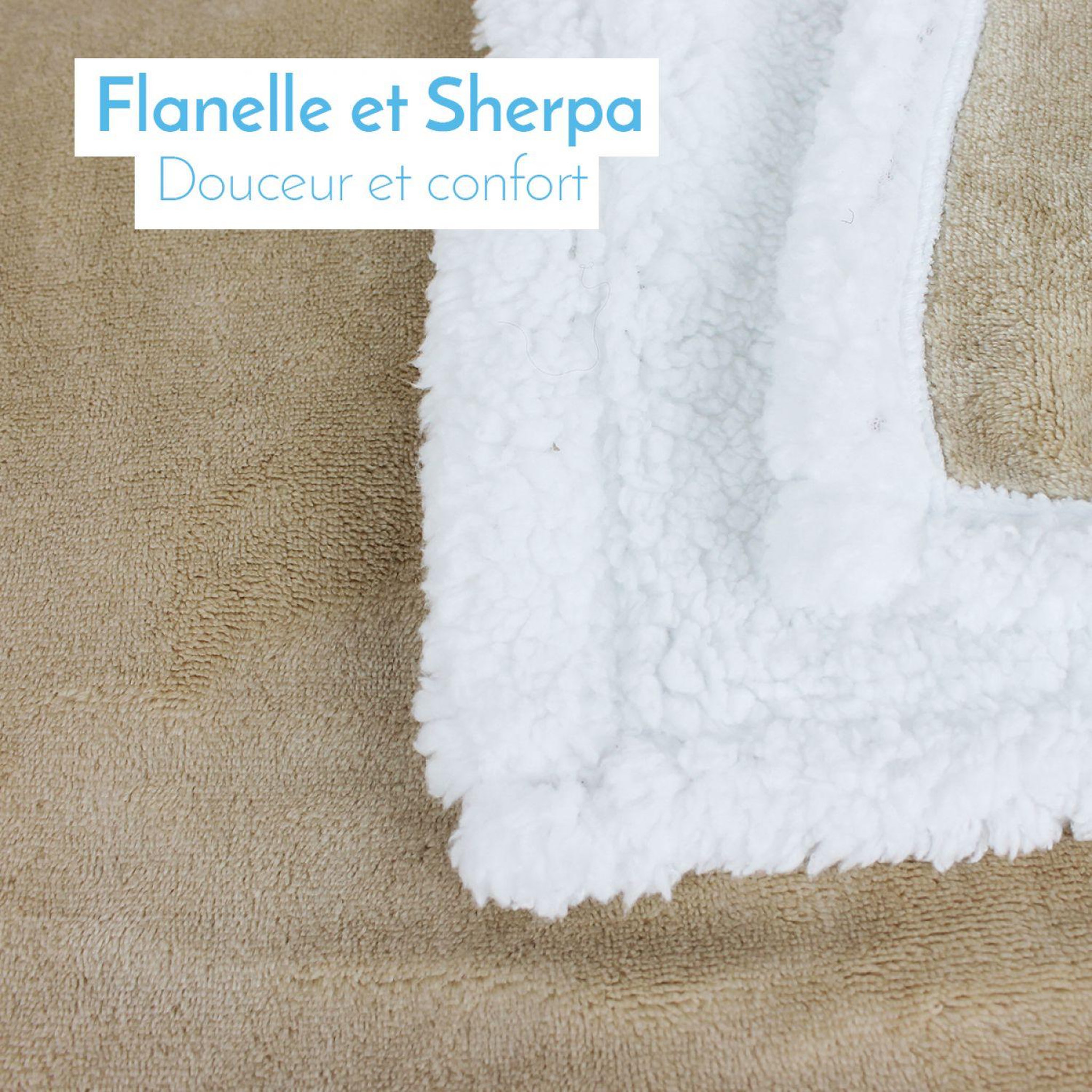 Voir la diapositive 2 : Monsieur Bébé Lot de 2 couvertures, plaids polaires pour bébé 75 x 100 cm en flanelle et sherpa ultra doux