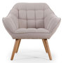 Voir la diapositive 2 : Paris Prix Fauteuil Scandinave Matelassé  Taon  83cm Beige