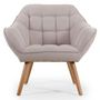 Voir la diapositive 2 : Paris Prix Fauteuil Scandinave Matelassé  Taon  83cm Beige