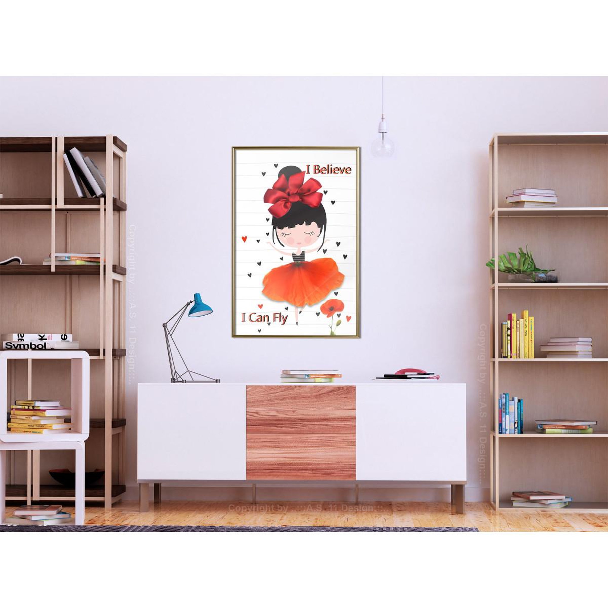 Voir la diapositive 2 : Paris Prix Affiche Murale Encadrée  Poppy Dancer