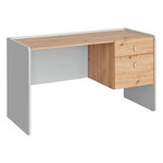 Paris Prix Bureau 1 Niche & 1 Tiroir  Vivero  134cm Gris & Naturel