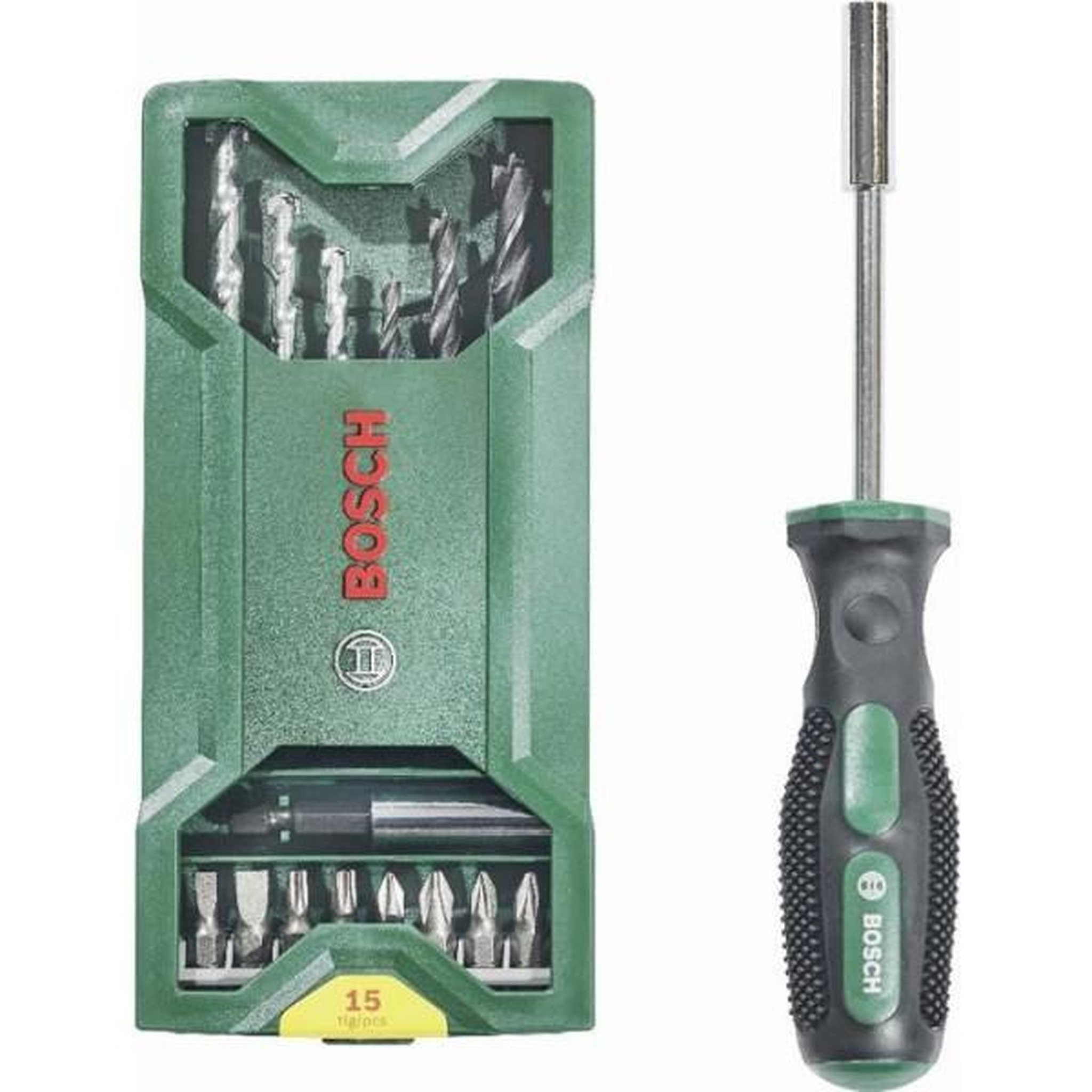 Voir la diapositive 3 : Bosch Professional Jeu de 14 embouts et forets + tournevis porte-embout mini x-line bosch - 2607017654