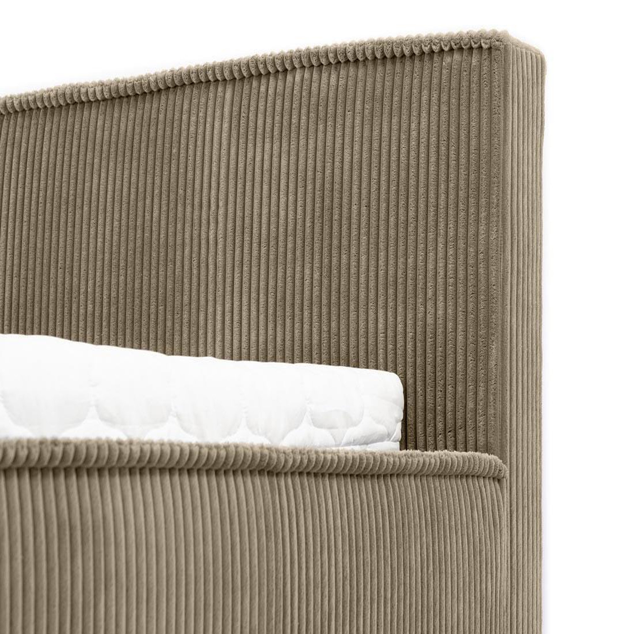 Voir la diapositive 6 : BEST MOBILIER Swan - lit coffre - 180x200 cm - sommier inclus - en velours côtelé grosses côtes