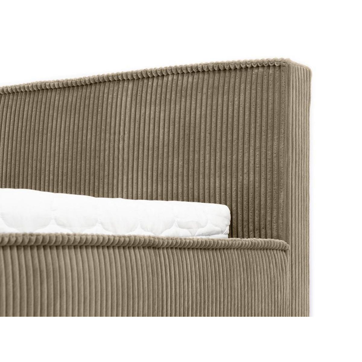 BEST MOBILIER Swan - lit coffre - 180x200 cm - sommier inclus - en velours côtelé grosses côtes