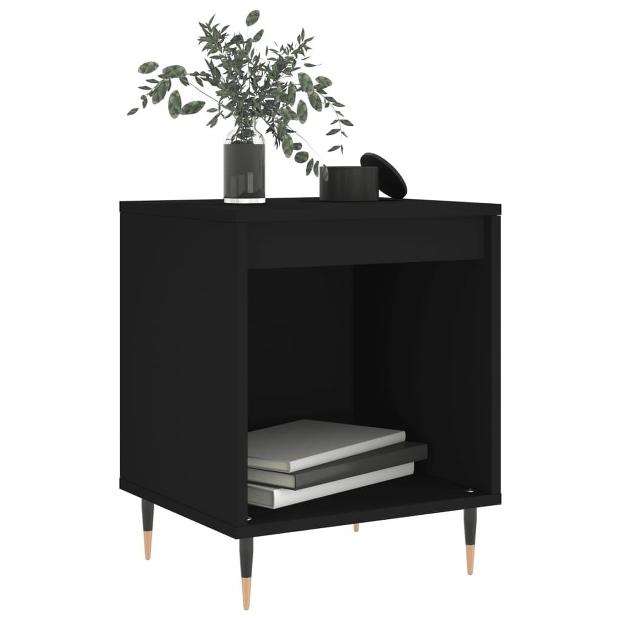 Voir la diapositive 3 : VIDAXL Table de chevet Noir 40x35x50 cm Bois d'ingenierie
