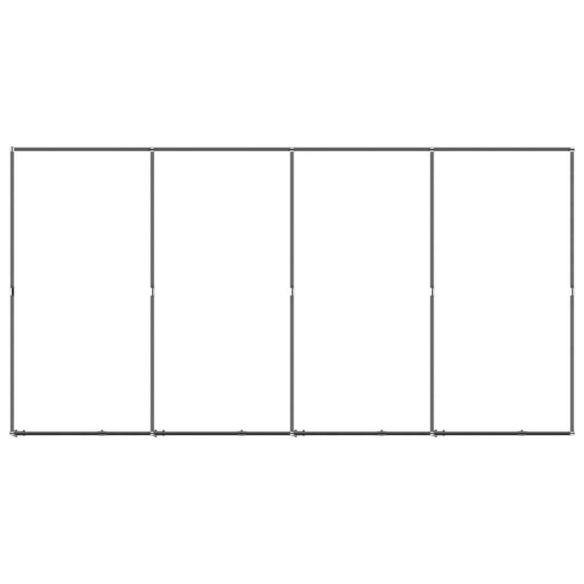 VIDAXL Chenil d'exterieur pour chiens Acier 7,37 m²