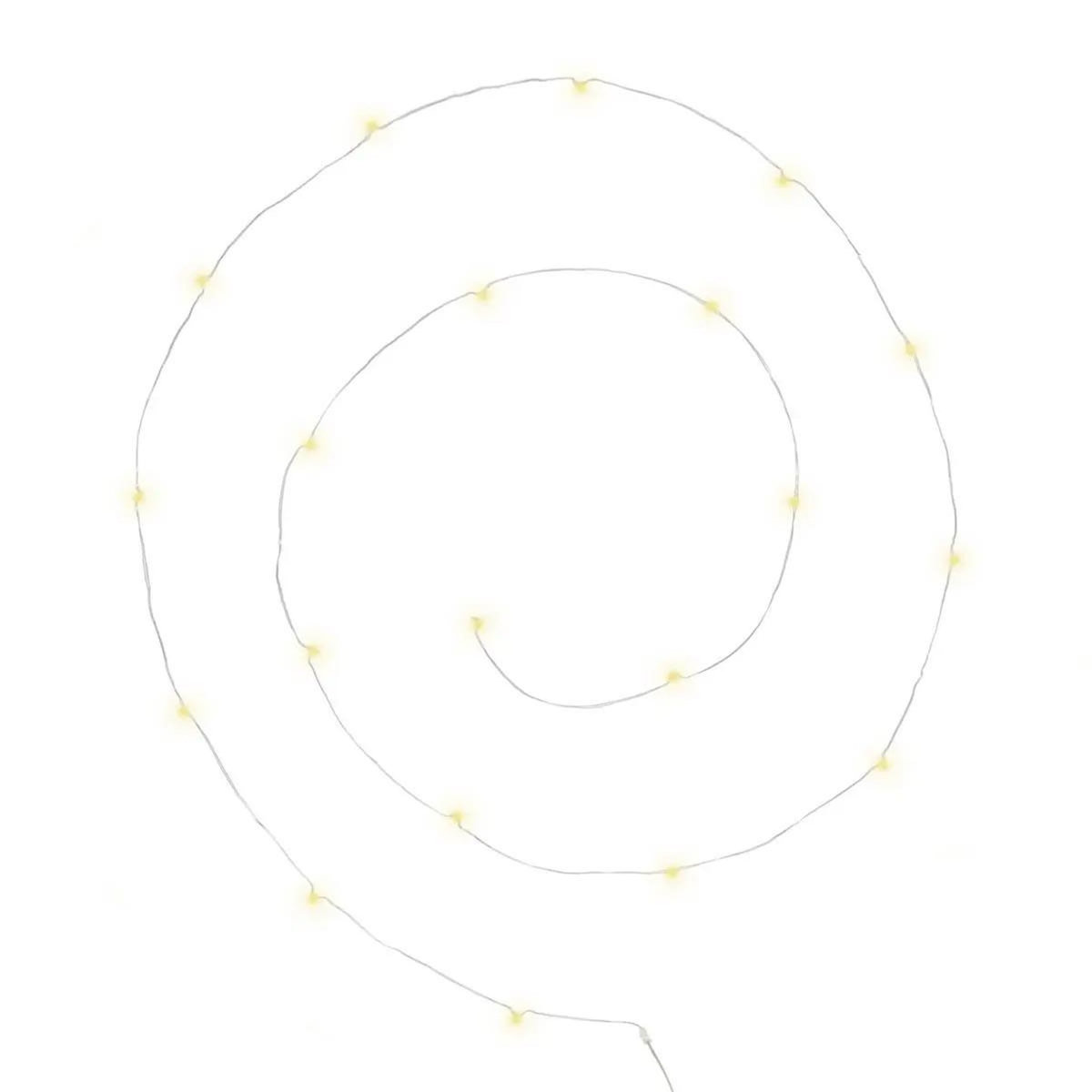 ATMOSPHERA Guirlande Lumineuse  20 Led Blanc Chaud  215cm Chrome