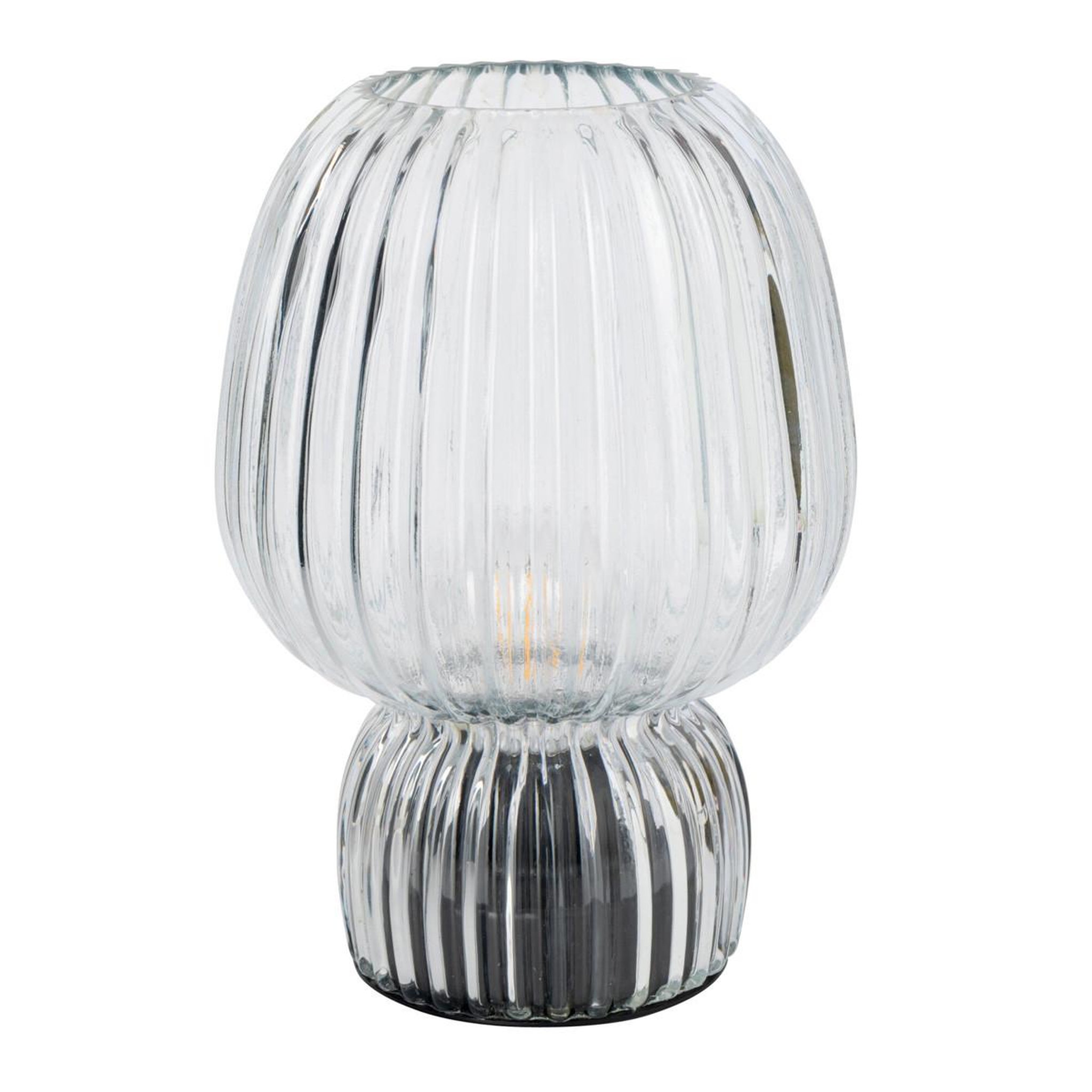 J-LINE Lampe à poser sans fil en verre  aura  21cm transparent