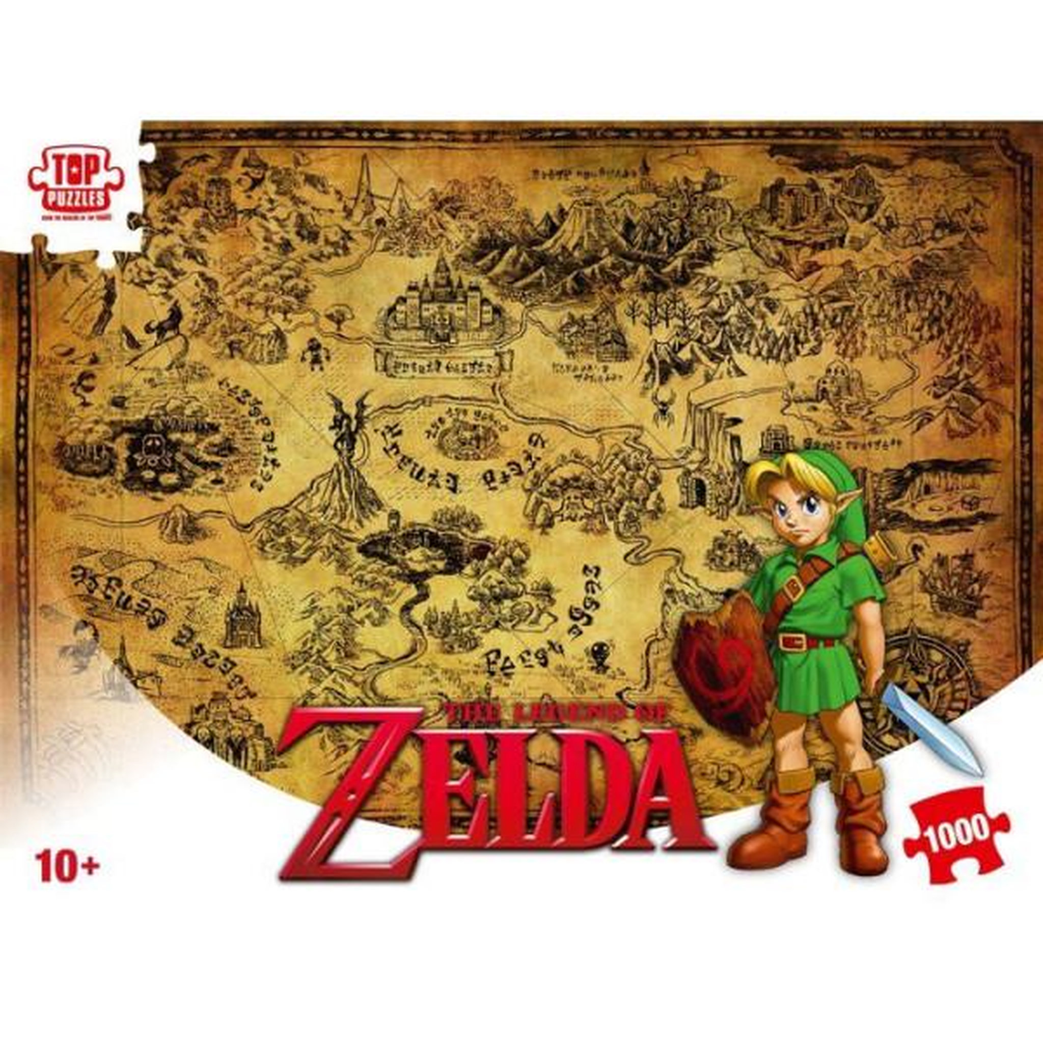 Voir la diapositive 6 : Winning Moves Puzzle adulte 1000 pièces – Thème Zelda Hyrule – Winning Moves
