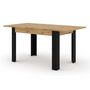 Voir la diapositive 4 : BEST MOBILIER Donnely - table à manger extensible - effet bois et noir - 4 à 8 personnes