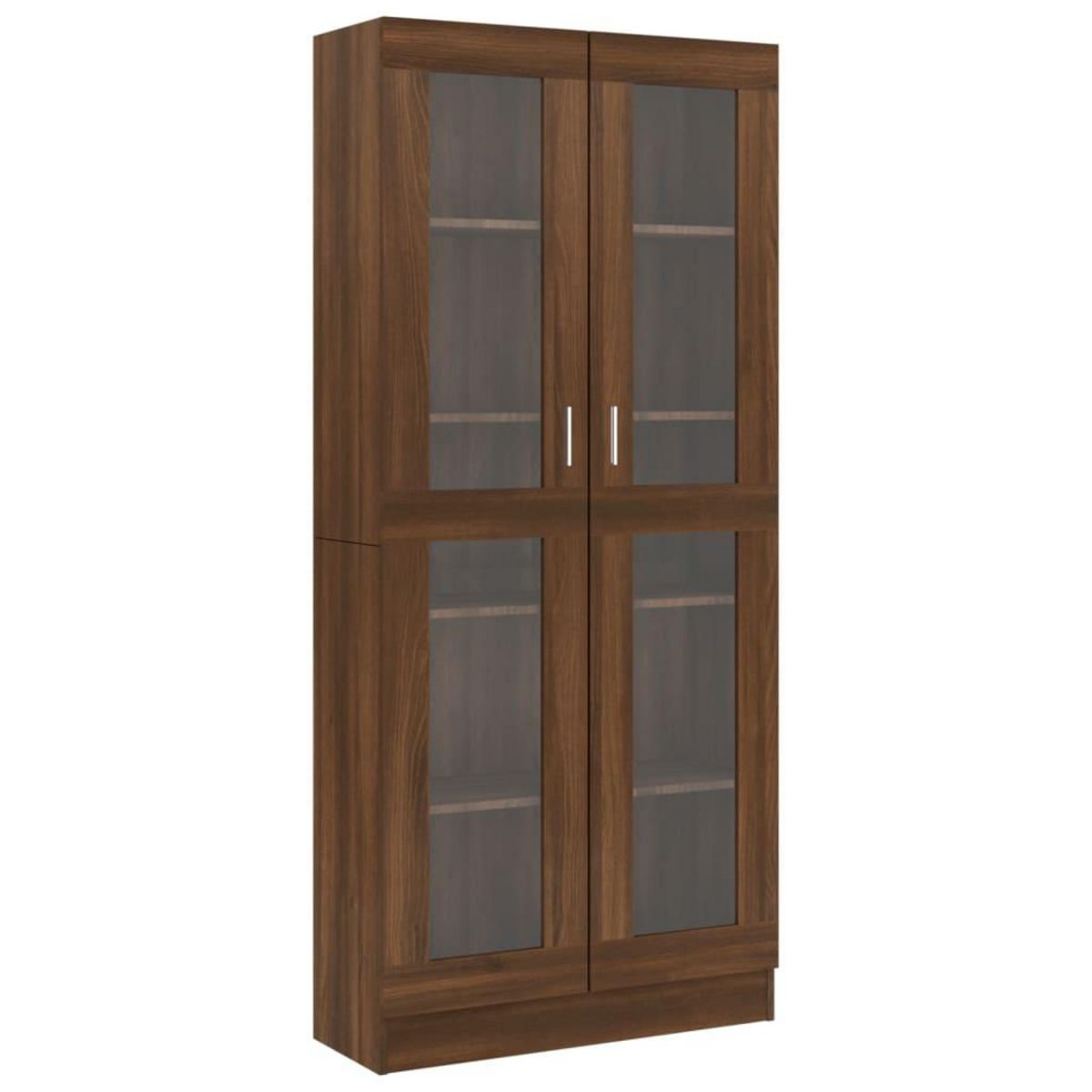 VIDAXL Armoire a vitrine Chene brun 82,5x30,5x185,5cm Bois ingenierie