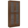 Voir la diapositive 2 : VIDAXL Armoire a vitrine Chene brun 82,5x30,5x185,5cm Bois ingenierie