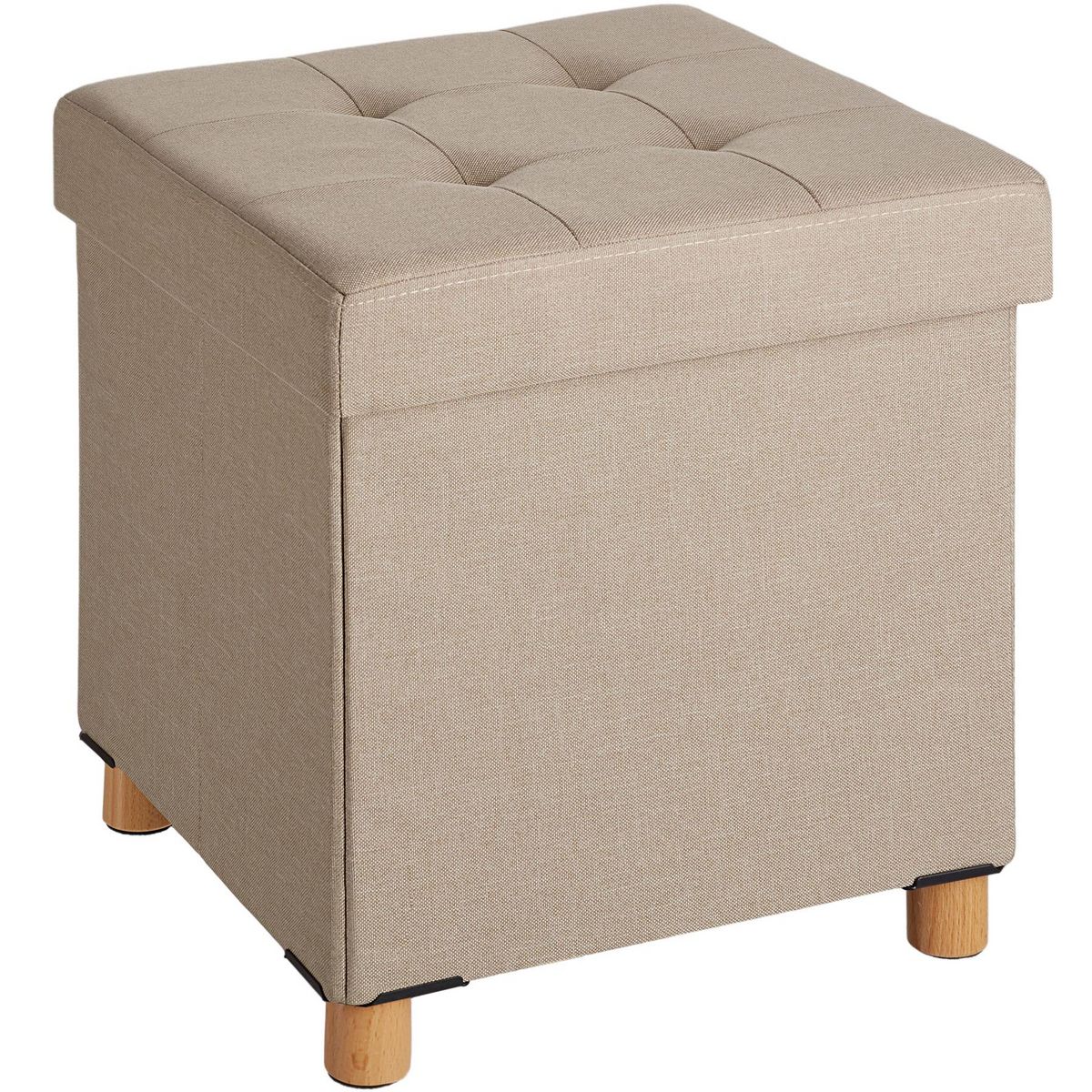 tectake Pouf coffre de rangement pliable ALEA