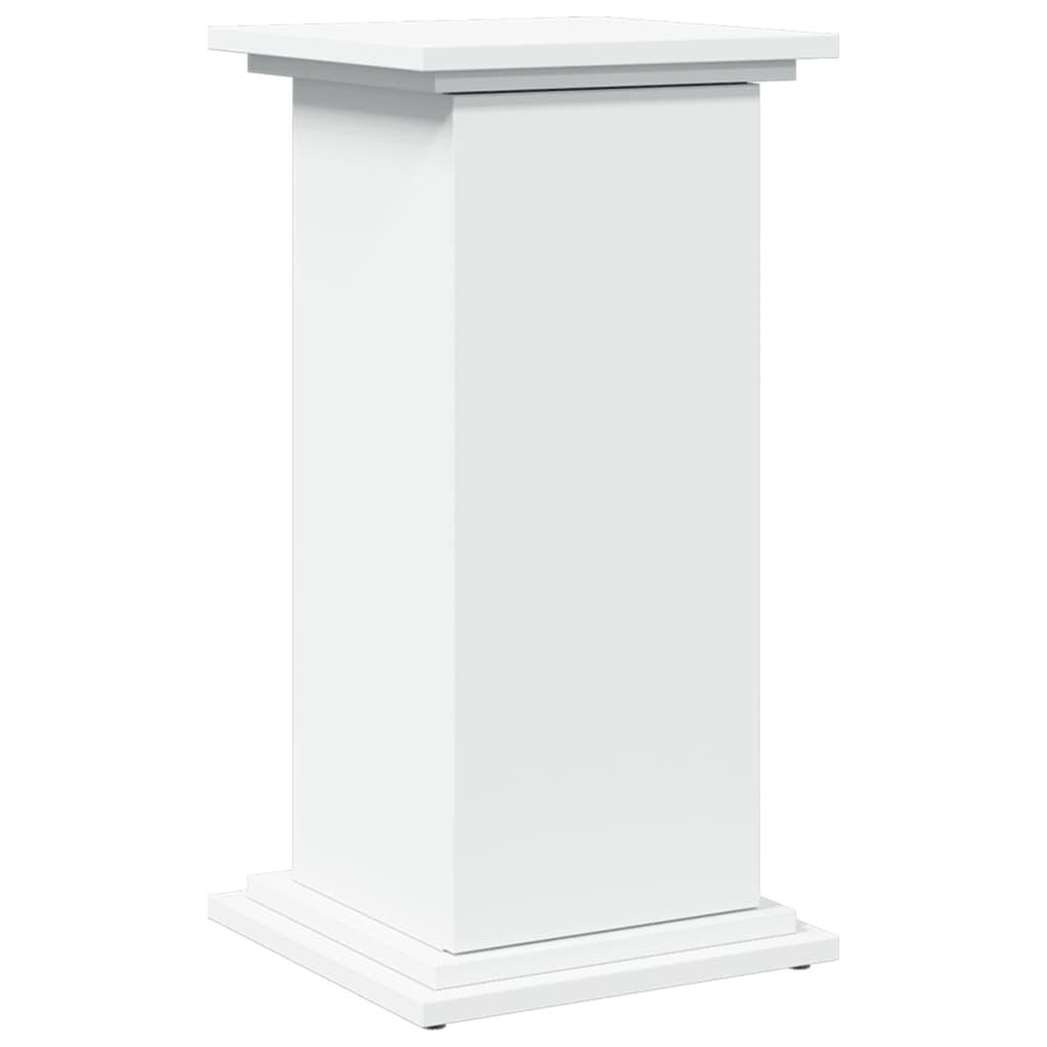 Voir la diapositive 2 : VIDAXL Piedestal avec rangement blanc 31x30x60 cm bois d'ingenierie