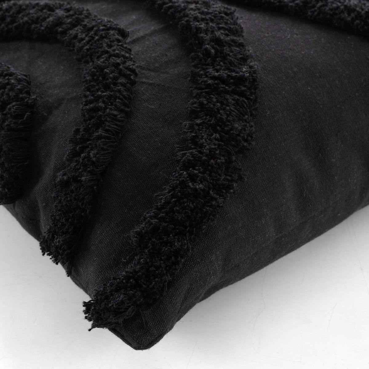 Paris Prix Coussin Déco Tufté  Zita  40x40cm Noir