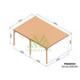 Voir la diapositive 2 : JARDIDECO Pergola adossée en bois Rennes 600 x 400 cm - Maderland