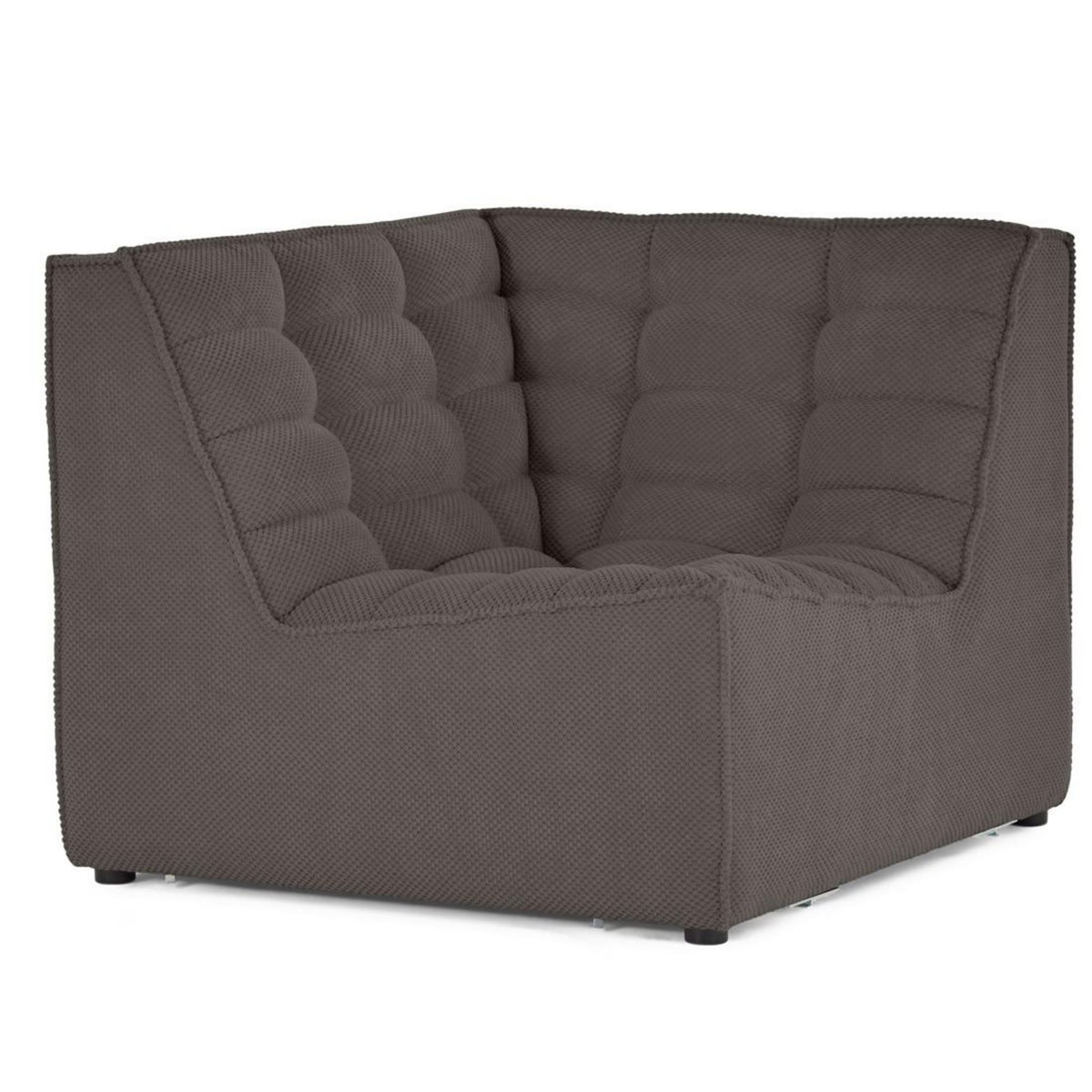 LISA DESIGN Ellie - module d'angle en velours texturé