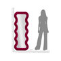 Voir la diapositive 6 : Paris Prix Miroir Mural en Velours  Emily  160cm Fuchsia