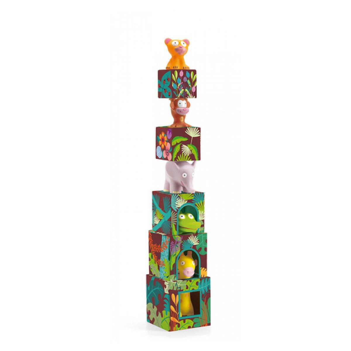 Djeco Maxi Topanijungle cubes gigognes avec animaux