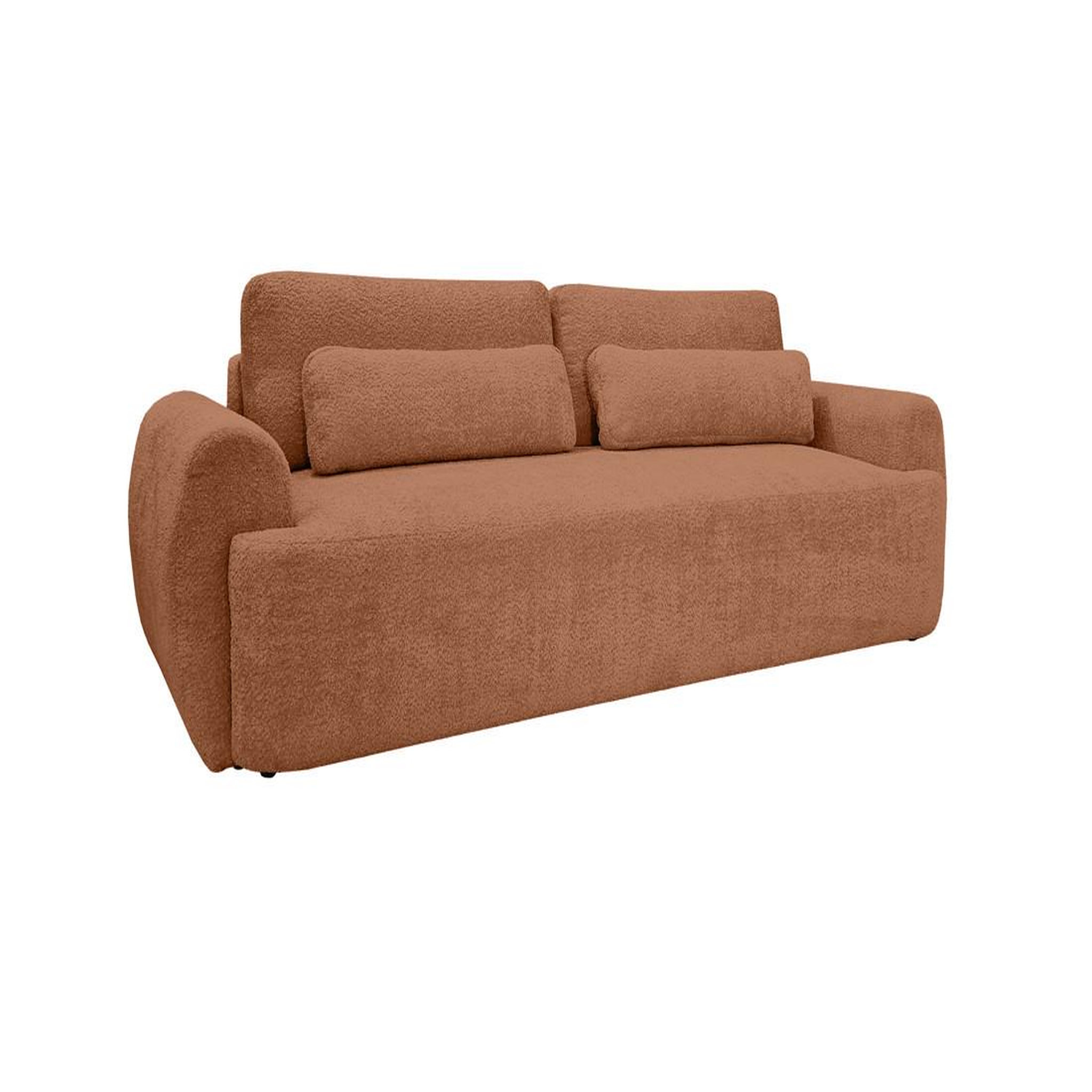 Voir la diapositive 1 : BEST MOBILIER Mahina - canapé droit 3 places - convertible avec coffre - en tissu bouclette