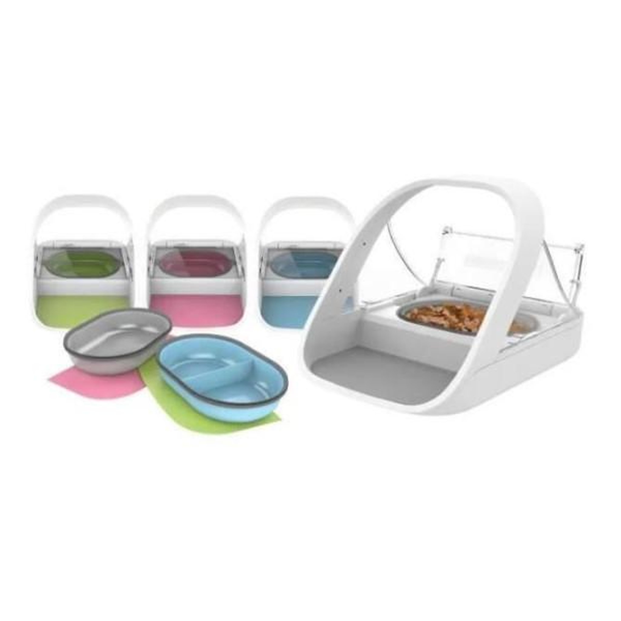Voir la diapositive 6 : Anima Surefeed distributeur de nourriture/croquettes a puce électronique - blanc (bol simple, un bol double, un tapis et un médaillo