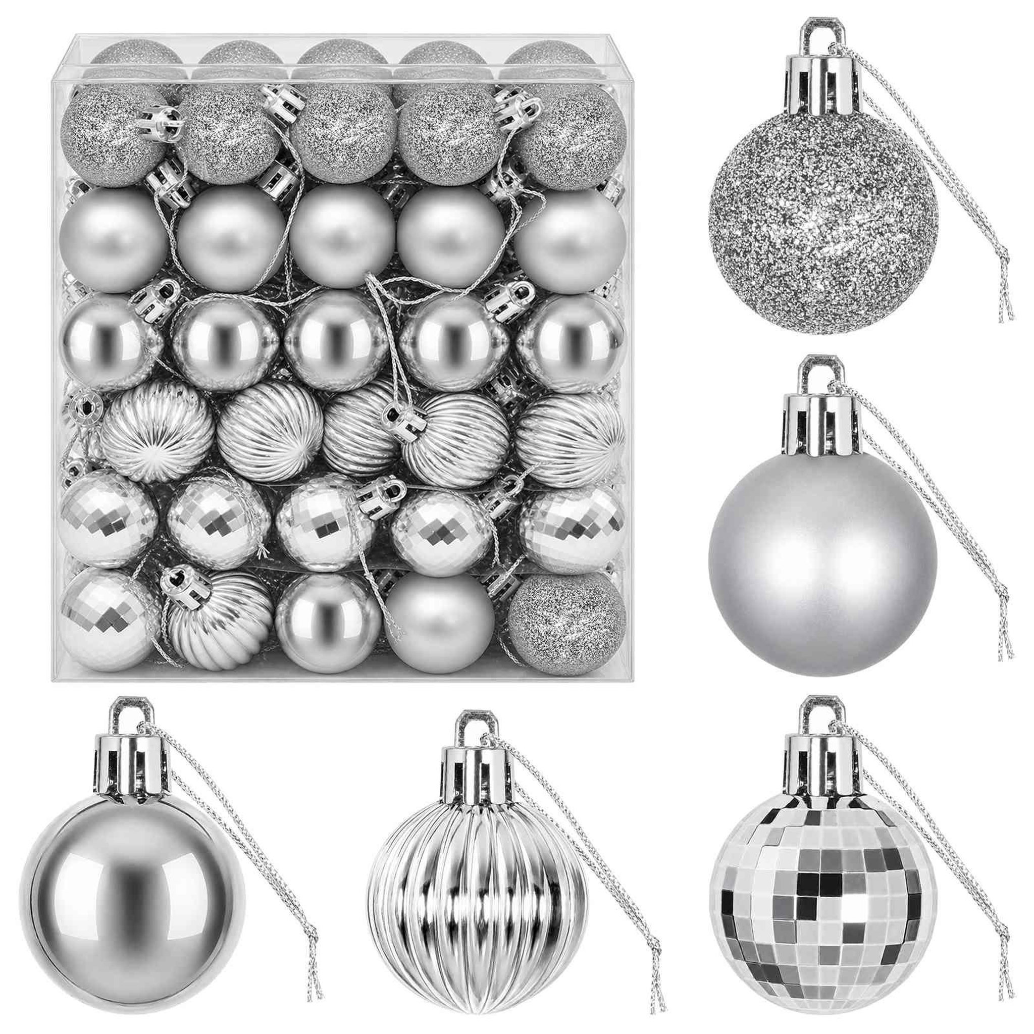 VIDAXL Ensemble de boules de Noël 150 pc Argente Diam. 3 cm